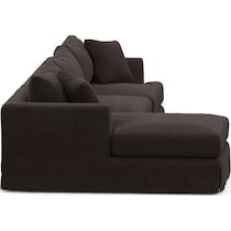 storey dark brown sectional   