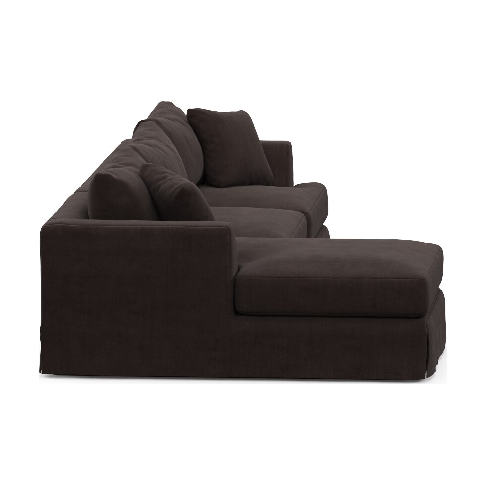 storey dark brown sectional   