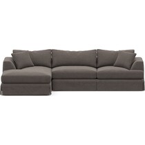 storey gray  pc sectional with left facing chaise   