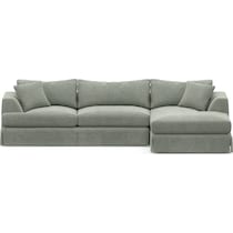 storey gray  pc sectional with right facing chaise   