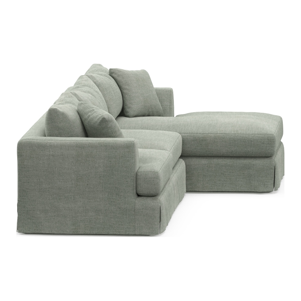 storey gray  pc sectional with right facing chaise   