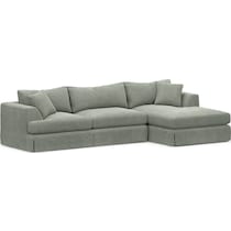 storey gray  pc sectional with right facing chaise   