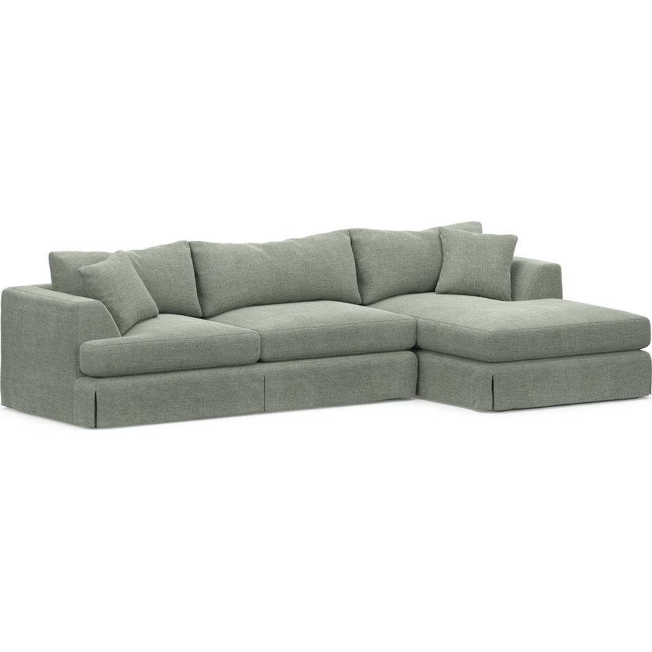 storey gray  pc sectional with right facing chaise   