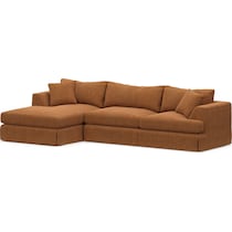 storey orange sectional   
