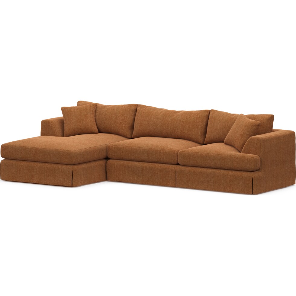 storey orange sectional   