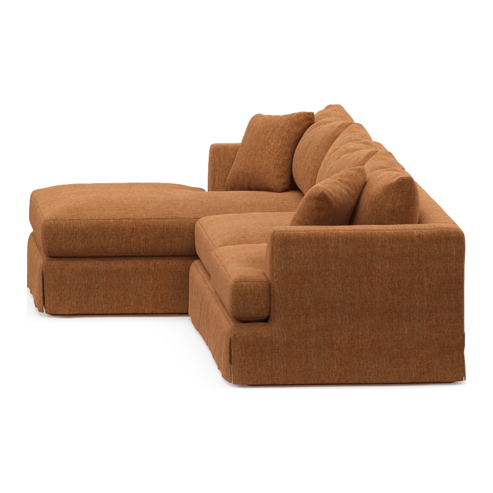 storey orange sectional   
