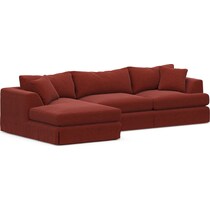 storey red  pc sectional with left facing chaise   