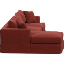 storey red  pc sectional with left facing chaise   