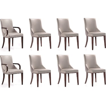 Strato 6 Dining Chairs and 2 Arm Chairs Set