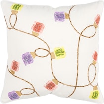 string lights white accent pillow   