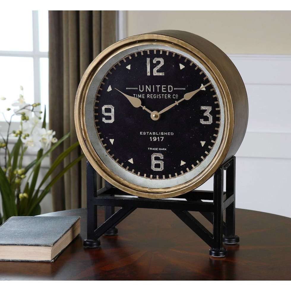 sture black wall clock   