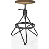 suki brown matte black bar stool   