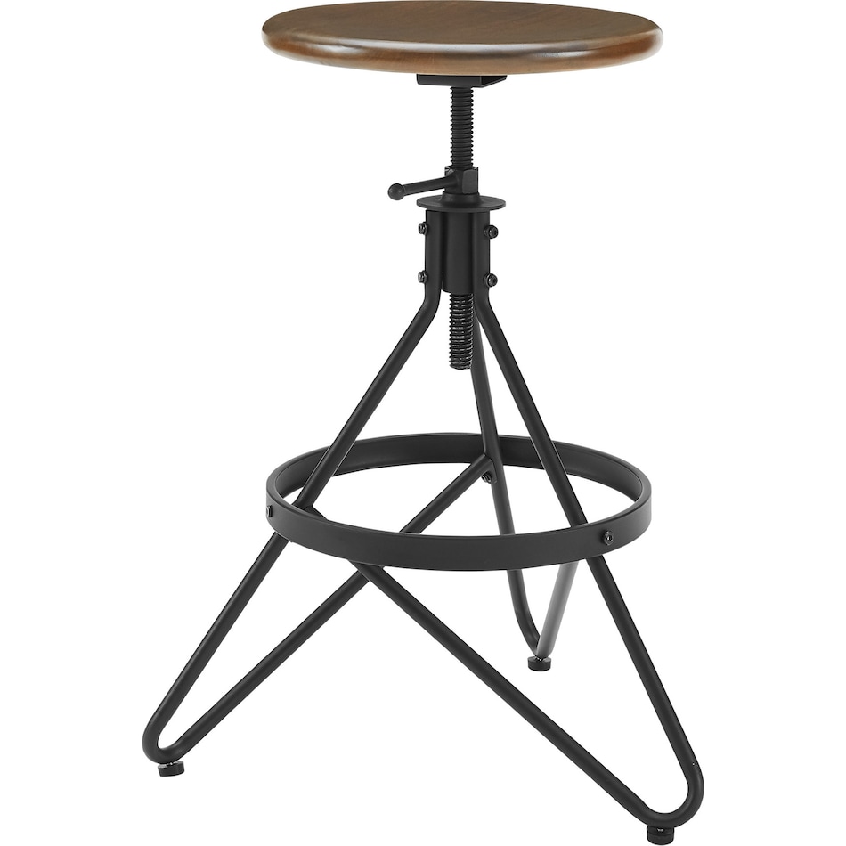 suki brown matte black bar stool   
