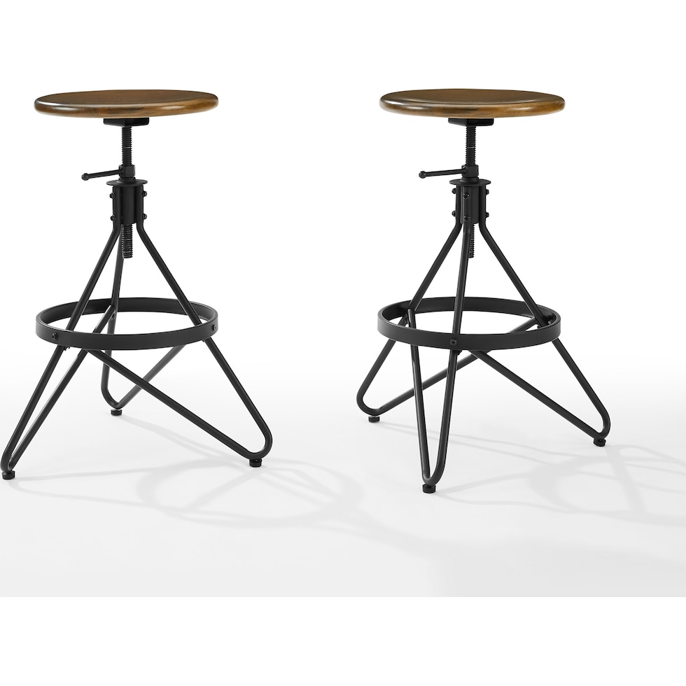 suki brown matte black bar stool   