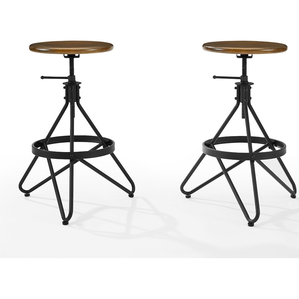 suki brown matte black bar stool   