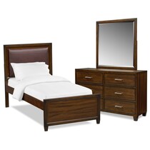 sullivan dark brown  pc full bedroom   