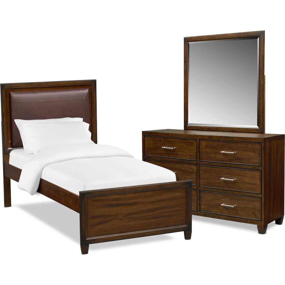 sullivan dark brown  pc full bedroom   