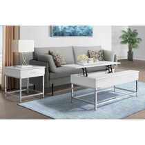 sumac silver end table   