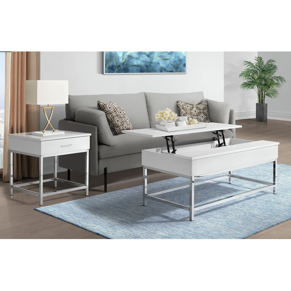 sumac silver end table   