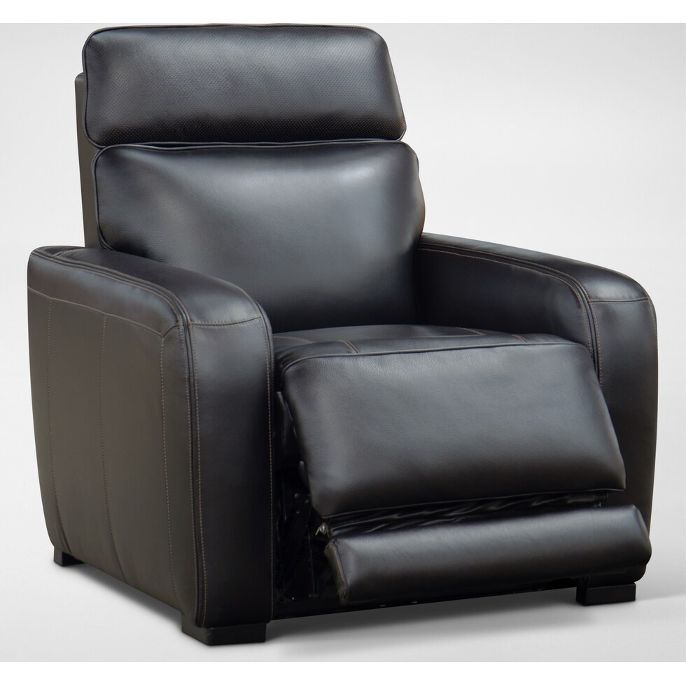 summit black recliner   