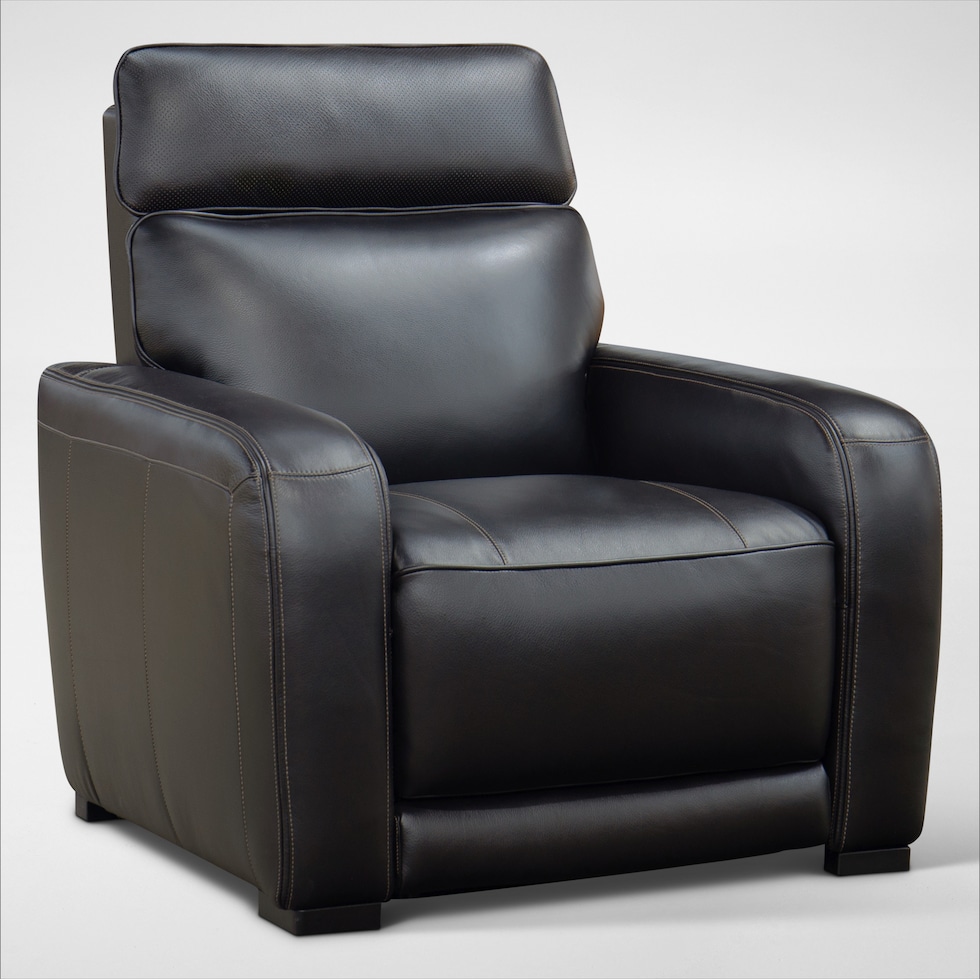 summit black recliner   