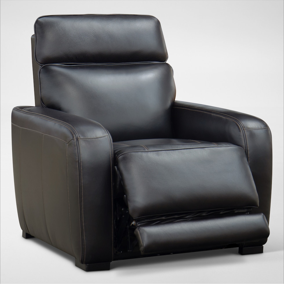 summit black recliner   