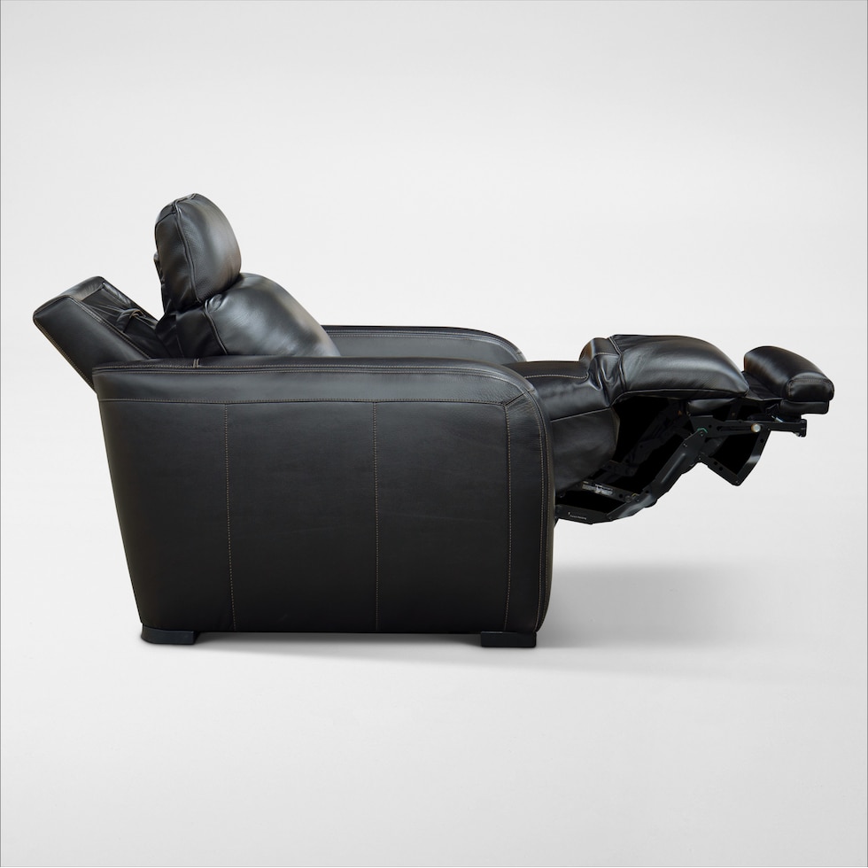 summit black recliner   