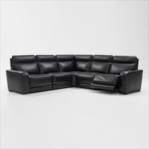 summit black sectional   