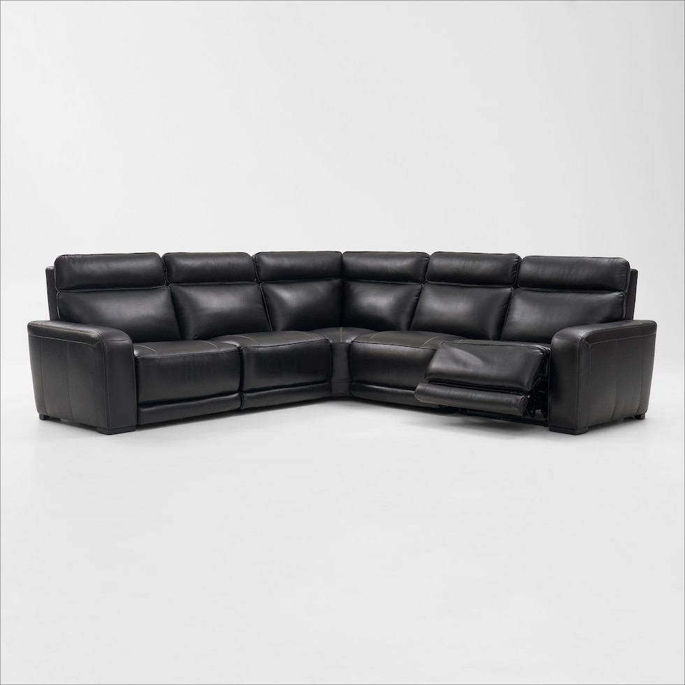 summit black sectional   