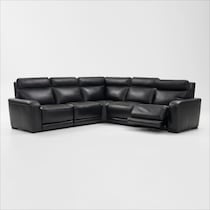 summit black sectional   
