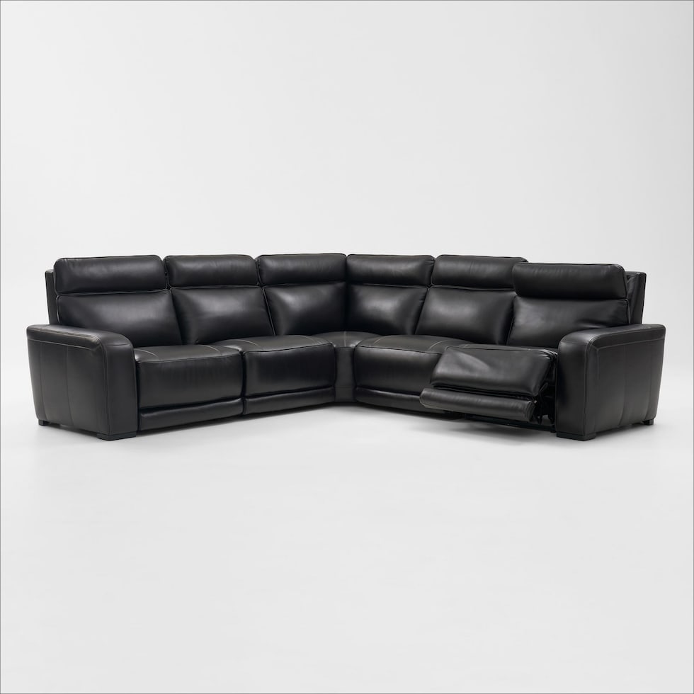 summit black sectional   