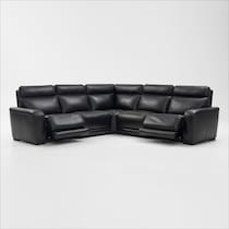 summit black sectional   