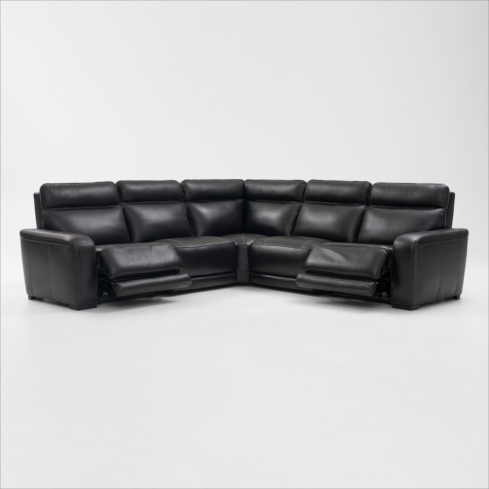 summit black sectional   