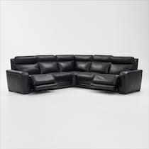 summit black sectional   