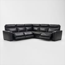 summit black sectional   