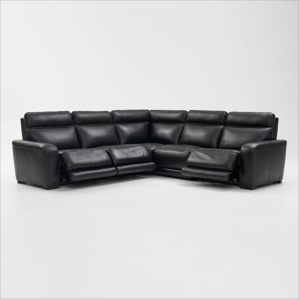 summit black sectional   