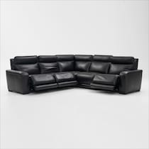 summit black sectional   
