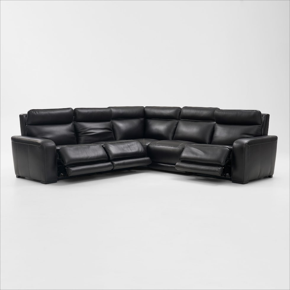 summit black sectional   