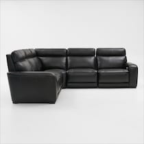 summit black sectional   