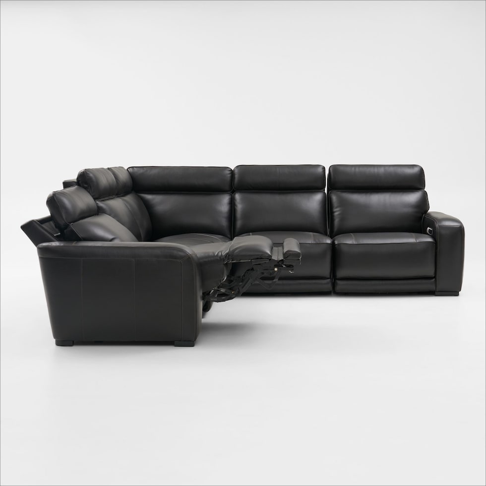 summit black sectional   