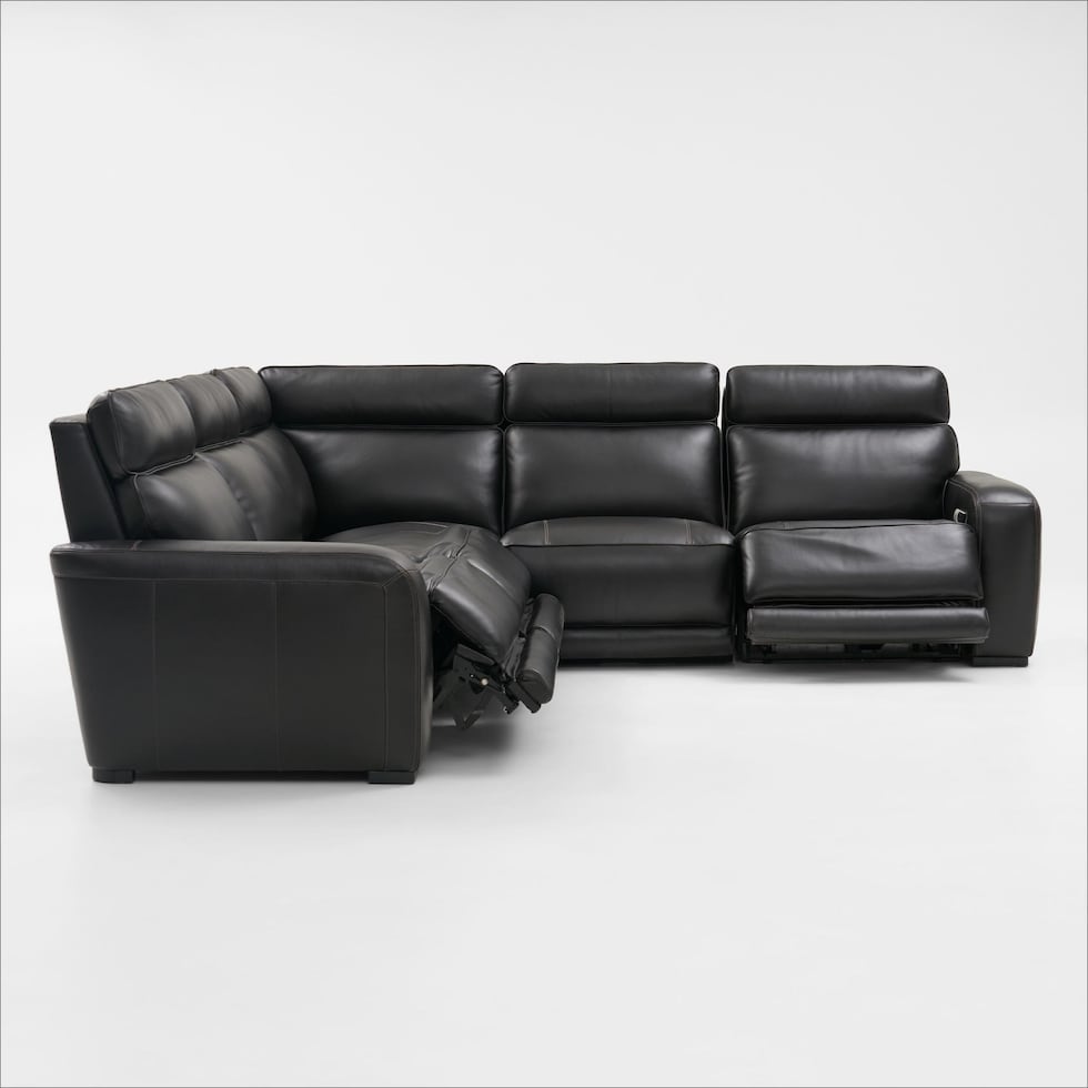 summit black sectional   