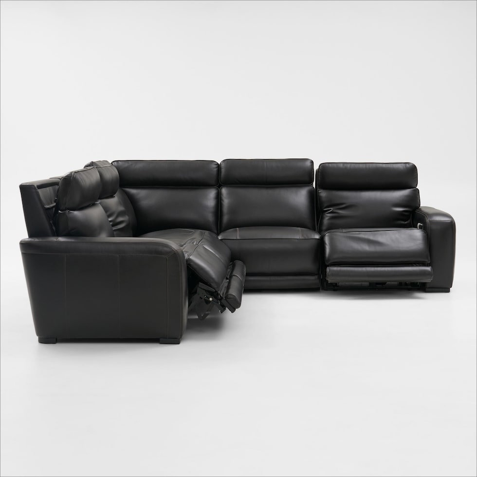 summit black sectional   