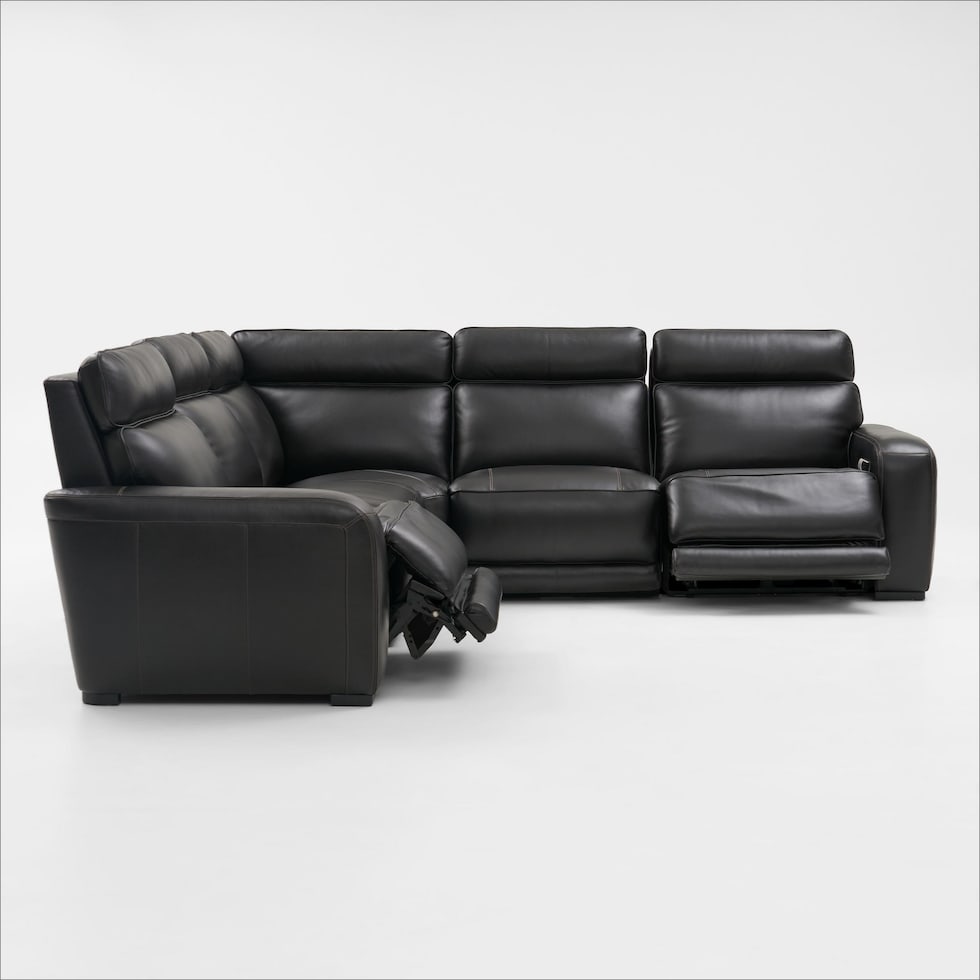 summit black sectional   