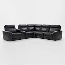 summit black sectional   