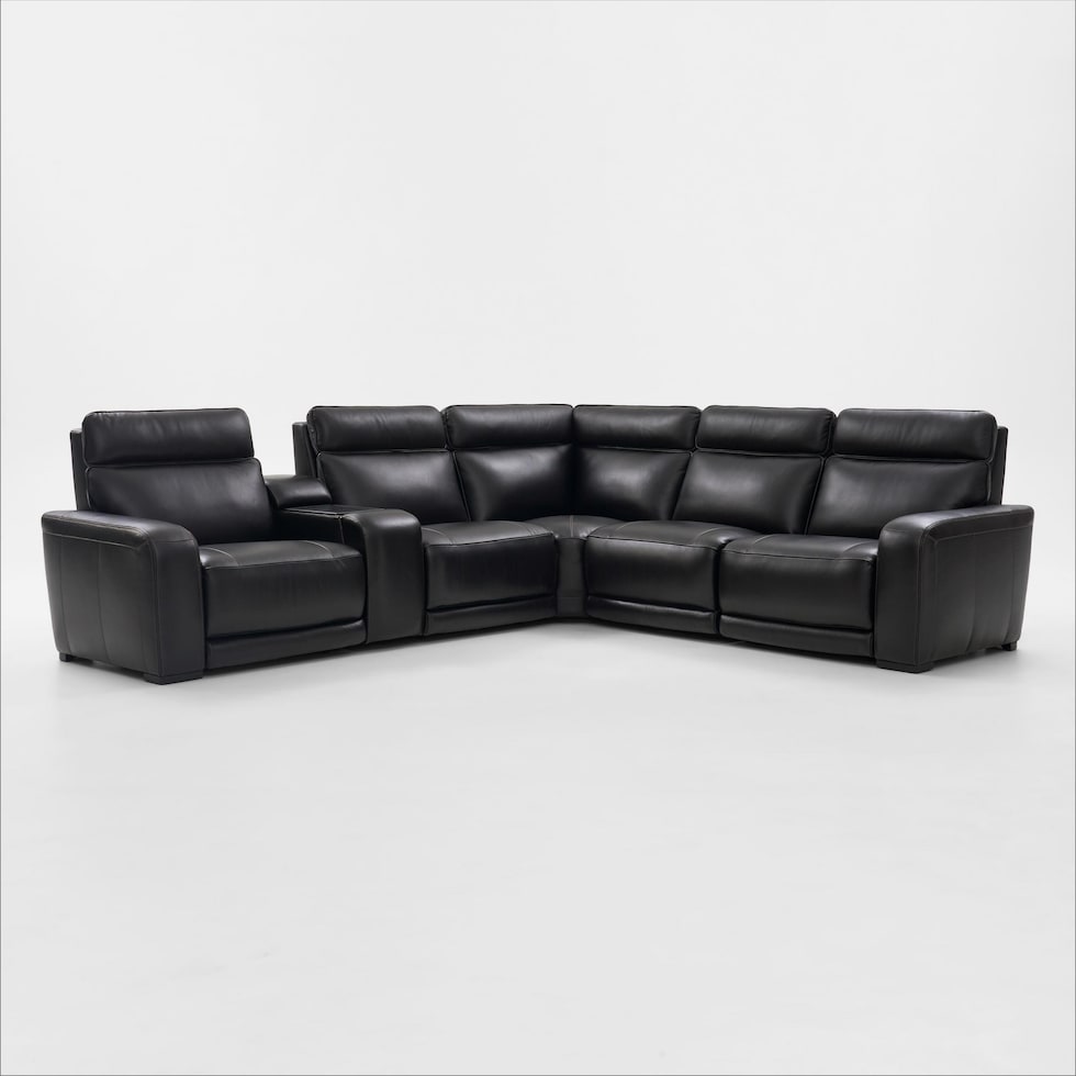 summit black sectional   
