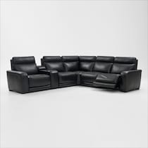 summit black sectional   