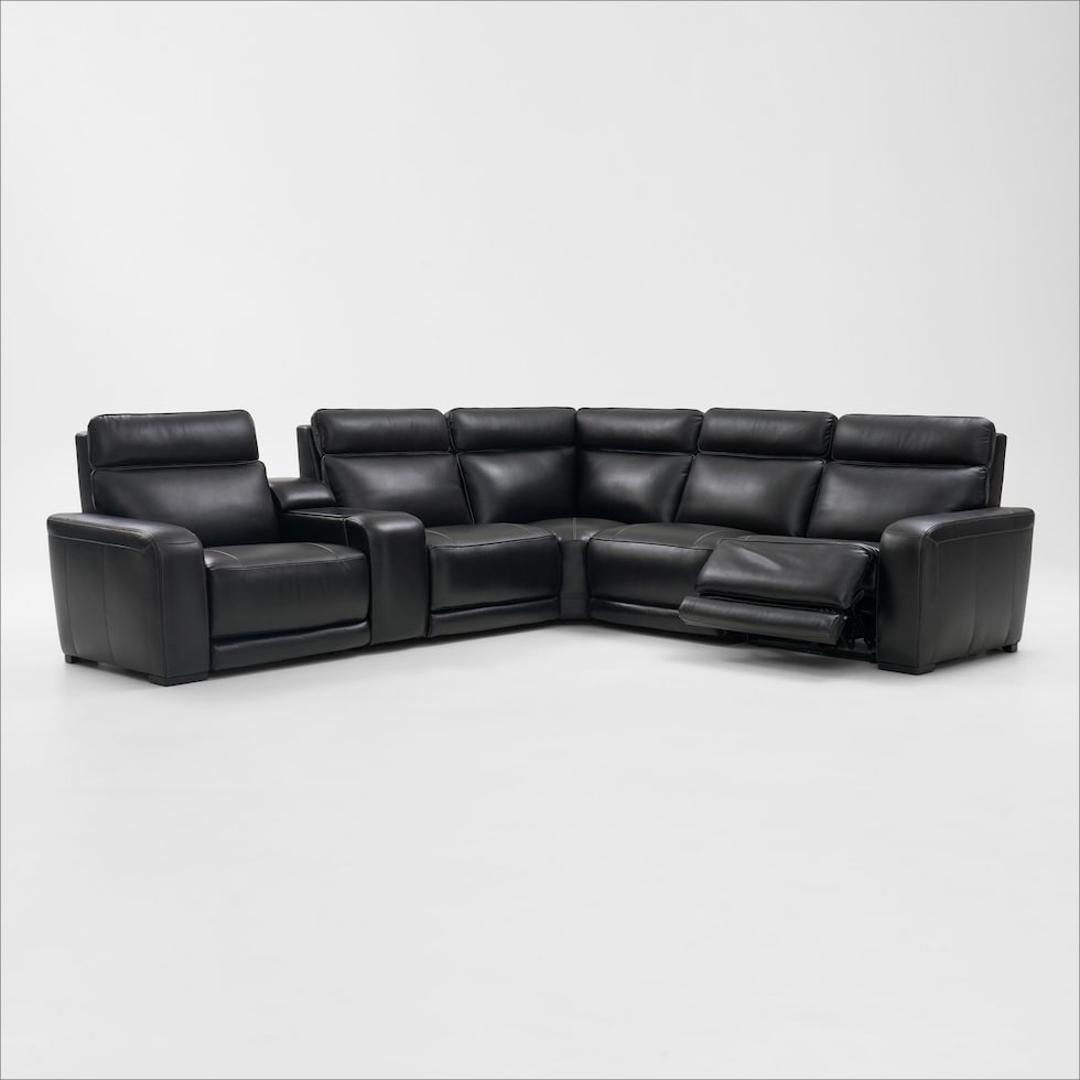 summit black sectional   