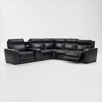 summit black sectional   