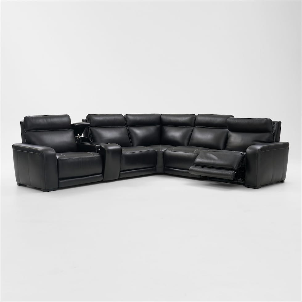 summit black sectional   