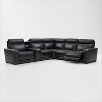 summit black sectional   